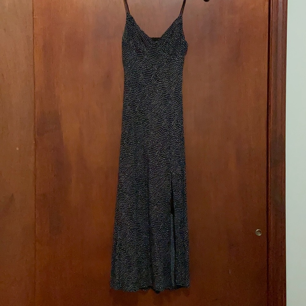 Black polkadot midi dress - Hello Molly
